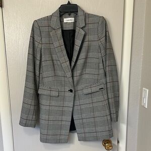Calvin Klein Plaid Blazer